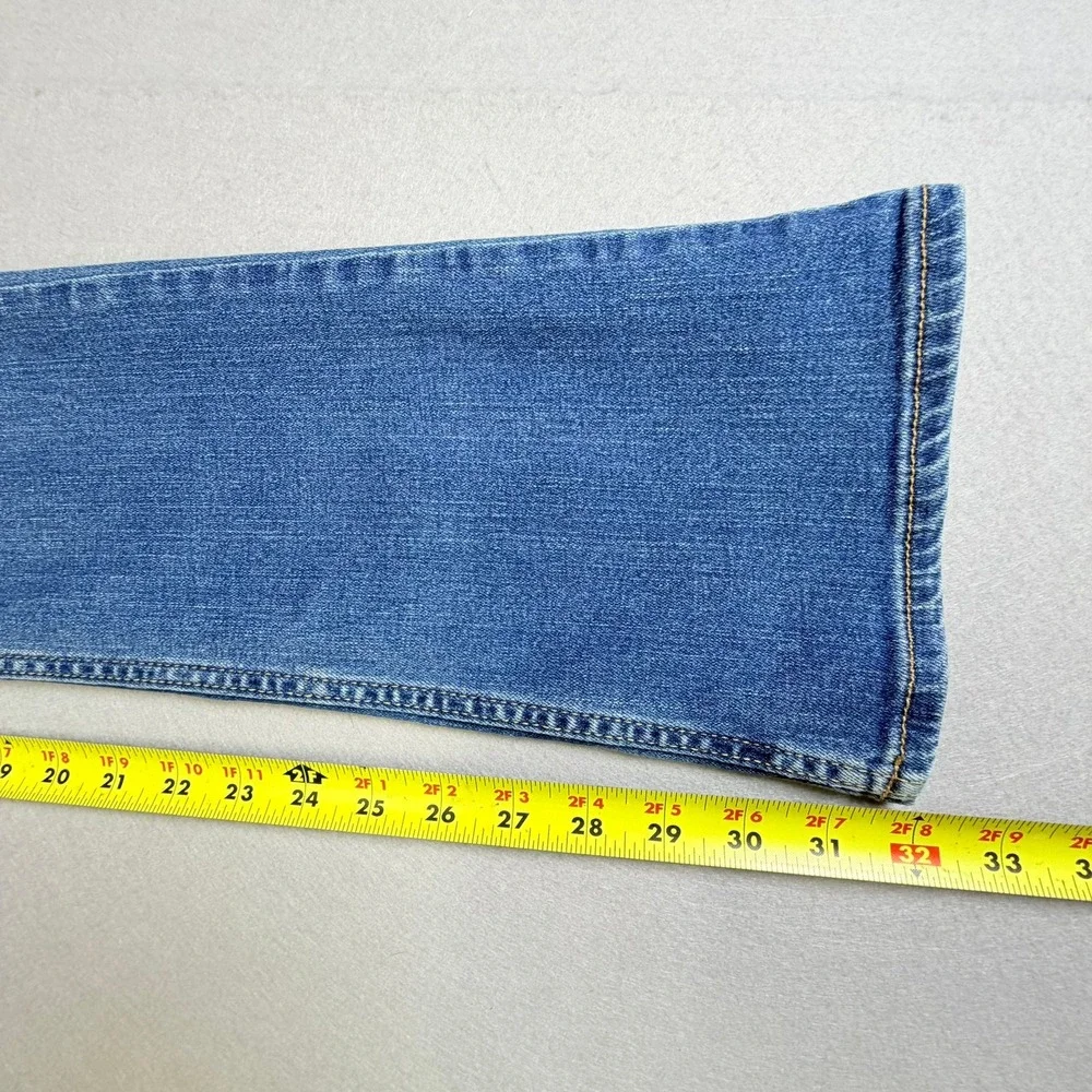 Hollister Bootcut Jeans Womens 3R 26x33 Tall Blue Distressed Low Rise Denim